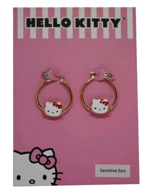 Hello Kitty Hoop Earrings, NWOT